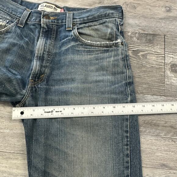 Vintage Y2k Levis 550 Red Tab‎ Womens 34x31 Blue Relaxed Tapered Denim Jeans - Picture 11 of 15